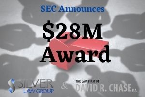 The SEC today awarded a whistleblower a sum of $28M after providing the SEC with information that led to a successful enforcement action and a second related action with another federal agency. The second agency was not identified. As a result of the informant’s information, both the SEC and the second federal agency made the decision to open and pursue individual investigations. Because of the second related action, the informant was also eligible for another award brought about from the initial SEC investigation and enforcement action. “The SEC has awarded more than $900 million over the life of the program, including almost $85 million to nine individuals in this month alone, which reflects the vitality and continued success of the SEC’s whistleblower program,” said Emily Pasquinelli, the current Acting Chief of the SEC’s Office of the Whistleblower.  The agency has awarded an astonishing $901 million to 163 individuals since the program began in 2012, with no signs of slowing down.