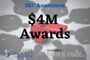 Four whistleblowers who assisted the SEC in two separate enforcement proceedings have been individually awarded a financial bounty as a result of providing important information.  The first order saw awards to two whistleblowers, with the first receiving a $2 million award. The provided information led to an investigation, and the individual provided continual assistance including in-person interviews and the identification of central entities and persons. The second whistleblower in the order was awarded $150,000 after providing more limited information expanding the investigation into additional allegations of misconduct at the same company. The second order awarded $1.1 million to the first whistleblower, and the second in excess of $500,000. The first whistleblower alerted the SEC to the misconduct after reporting it internally. The second whistleblower’s information was not as extensive, and not submitted as timely as the first one, with some “unreasonable delay.” The two actions arose from the same “nucleus of facts.” Therefore, this action was treated as a single covered action when determining the amount of awards given to both individuals. A third whistleblower was involved in this action. However, the SEC decided against awarding a bounty, and the individual chose not to seek reconsideration of that decision.