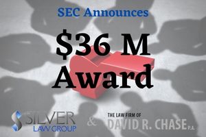 On September 24, 2021, the Securities and Exchange Commission (SEC) announced that it awarded roughly $36 million to a whistleblower who provided information and assistance that “significantly contributed to the success of an SEC enforcement action as well as actions by another federal agency.”  The other agency was not named, and limited information was provided in order to protect the identity of the whistleblower.  According to the SEC’s press release, the whistleblower gave information on an illegal scheme that was crucial to the government. The whistleblower met with the SEC’s and the other agency’s staff multiple times and identified “key documents and witnesses.”  “Today’s whistleblower brought valuable new information to the attention of the SEC and to another federal agency, greatly assisting ongoing investigations…Whistleblowers can act as a springboard for an investigation or, like here, they can propel forward an already existing investigation,” said Emily Pasquinelli of the SEC’s Office of the Whistleblower.  As of this writing, the SEC has awarded about $1.1 billion to 214 people since it first issued an award in 2012. Whistleblowers are not paid with money from harmed investors, but from sanctions paid to the SEC by violators of securities laws.