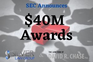 Through three orders, the SEC issued awards to four people that totaled over $40 million.  In the first proceeding, the SEC awarded two individuals a bounty of $37 million that provided crucial evidence leading to the success of the covered action. One individual helped SEC staff understand the evidence provided, and led to additional relevant information. The continuing assistance of both gave staff more information that helped to advance the investigation. Another governmental agency was involved with this action with its own separate “covered action.” Both whistleblowers received 50% of the bounty amount. In the second proceeding, the SEC awarded one individual $1.8 million for the new information they provided that saw SEC staff open a new investigation into misconduct. The individual quickly offered an internal report, and continued to provide SEC staff with information, documentation, and other assistance throughout the investigation. Charges in the affiliated covered action were a direct result of this individual’s contributions, which caused them to suffer hardships as a result. In the third proceeding, a whistleblower received an SEC bounty of $1.5 million for information and assistance in an existing investigation that led to a successful enforcement action. As with the previous two, this individual gave continued and substantial assistance to SEC staff throughout the investigation. This whistleblower provided new information that saved staff time and resources and helped staff to understand the issues involved.