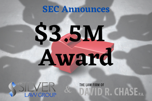 The SEC announced another whistleblower bounty that paid nearly $3.5 million to four individuals.  Jointly, three whistleblowers provided information to the SEC that led to the staff opening an investigation. The investigation led to a successful enforcement action by the SEC. Additionally, that information and investigation led to another agency opening its own investigation, culminating in a separate enforcement action.  The fourth whistleblower used publicly available information to offer additional insights to the SEC. This information and analysis showed additional allegations to the staff that furthered the investigation. However, this whistleblower was “an outsider not affiliated with the Company.”  The individual’s analysis from public information was highly detailed and took considerable time and effort to research and collate, such as changes in the company’s stock pricing. The report submitted to the SEC took approximately seven weeks to complete.